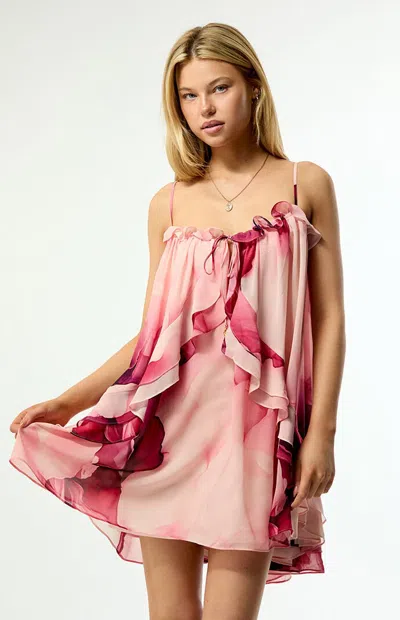 Steve Madden Women's Floral Lorella Mini Dress In Pink