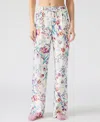 Steve Madden Denia Floral Print Wide Leg Pants In White