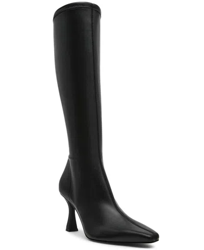 Steve Madden Womens Flute Knee High Dress Boots Regular Wide Calf In Black
