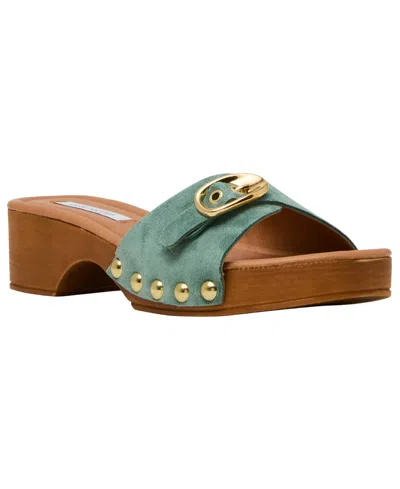 Steve Madden Women's Fredi Wooden Slip-on Slide Sandals In Multi