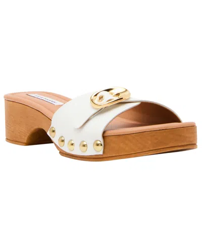 Steve Madden Women's Fredi Wooden Slip-on Slide Sandals In Multi