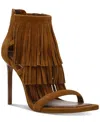 Steve Madden Fringzy Stiletto Sandal In Chestnut Suede