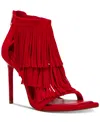 Steve Madden Fringzy Stiletto Sandal In Red Suede