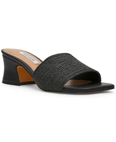 Steve Madden Women's Frolic Bell-heel Slip-on Sandals In Black