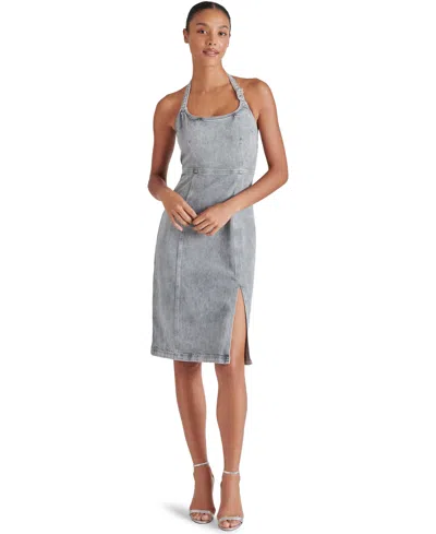 Steve Madden Women's Gia Denim Dress In Light Grey