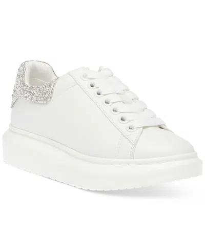 Steve Madden Women's Glacer-r Platform Lace-up Sneakers In Crystal ...