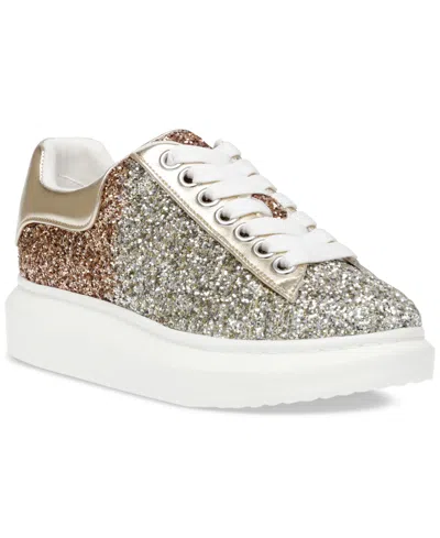 Steve Madden Women's Glacer-r Platform Lace-up Sneakers In Gold Multi