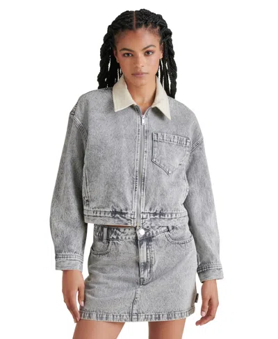 Steve Madden Women's Glacia Denim Jacket In Light Grey