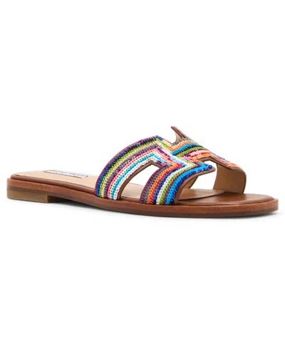 Steve Madden Women's Hadyn-s Square-toe Slide Sandals In Multi