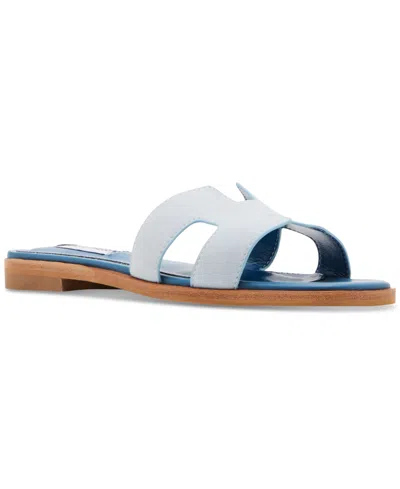 Steve Madden Women's Hadyn Slide Sandals In French Blue Multi