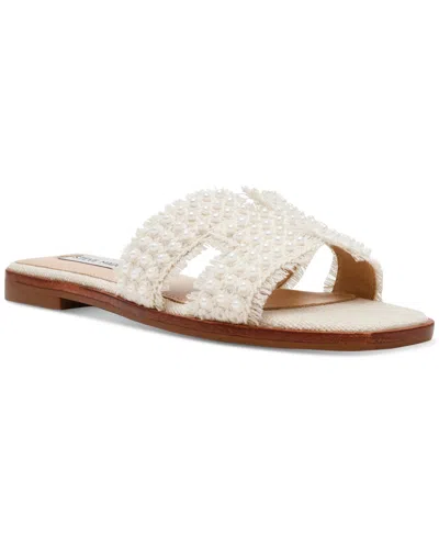 Steve Madden Women's Hadyn Slide Sandals In Natural Linen,pearl