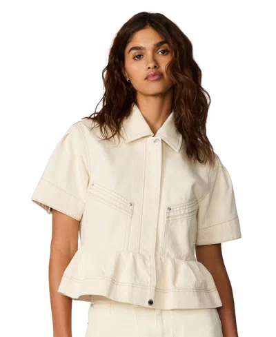 Steve Madden Women's Haezel Collared Jacket In Neutral