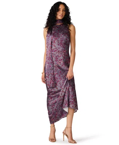 Steve Madden Women's Halter Neck Dress In Purple Multi