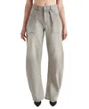 Steve Madden Women's Hansen Cotton High-rise Barrel-leg Pants In Light Grey