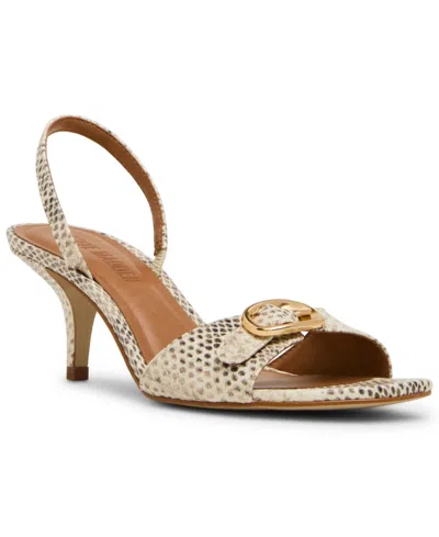 Steve Madden Women's Henrietta Kitten-heel Dress Sandals In Animal Print