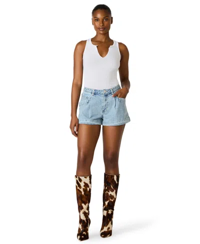 Steve Madden Women's High Rise Shorts In Blue