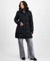 Steve Madden Women's Hooded Puffer Utility Coat In Black