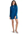 Steve Madden Hope Long Sleeve Minidress In Cadet Blue