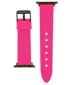 Steve Madden Women's Hot Pink Silicone Debossed Swirl Logo Band Designed For Apple Watch 42mm (series 10) & 38/40 In Pink