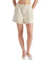 Steve Madden Imelda Faux Leather Shorts In Bone