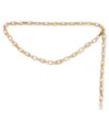 Steve Madden Women's Imitation Pearl Linked Chain Belt In Gold