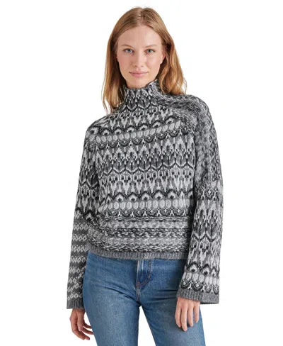 Steve Madden Indie Funnel Neck Sweater In Charcoal Grey