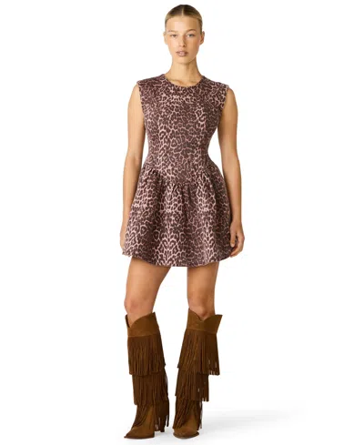 Steve Madden Women's Irinna Crewneck Mini Dress In Purple