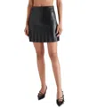 Steve Madden Women's Isha Faux-leather Pleated Mini Skirt In Black