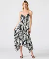 Steve Madden Jackie Printed Asymmetric Midi Dress In Multi