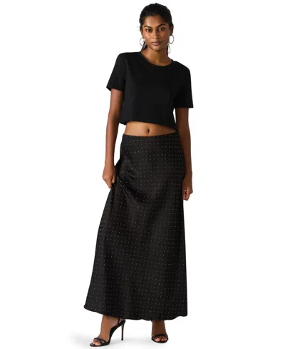 Steve Madden Women's Jeanie A-line Maxi Skirt In Black