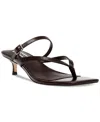 Steve Madden Jessa Kitten Heel Flip Flop In Dark Brown Leather