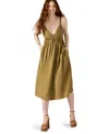 Steve Madden Women's Juno Belted V-neck Midi Dress