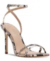 Steve Madden Ankle Strap Stiletto Sandal In Snake Multi