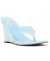 Steve Madden Women's Katrine Wedge Thong Sandals In Blue