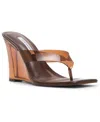 Steve Madden Women's Katrine Wedge Thong Sandals In Brown