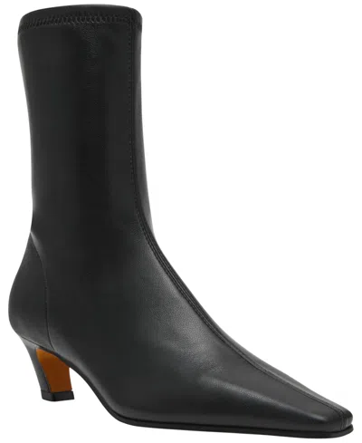Steve Madden Women's Kimmens Kitten Heel Sock Booties In Black