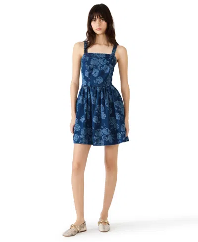 Steve Madden Women's Kiona Square Neck Dress In Blue