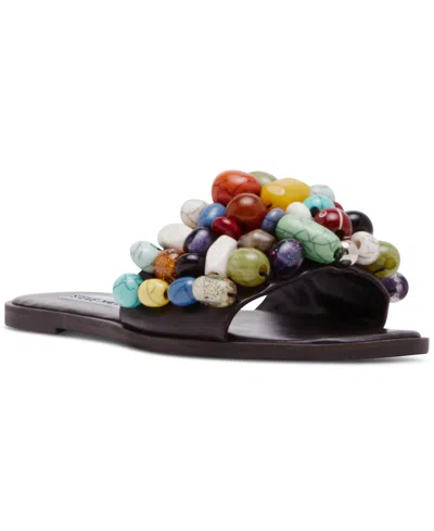 Steve Madden Women's Knicky Embellished Slide Sandals In Bright Multi