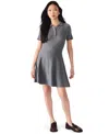 Steve Madden Kristin Polo Sweater Dress In Gray