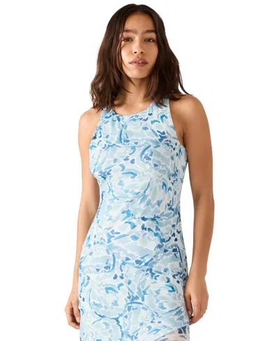 Steve Madden Women's Lanetta High Neck Maxi Dress In Blue