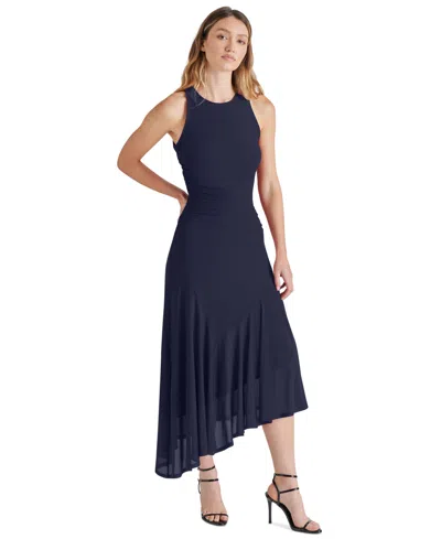 Steve Madden Women's Laney Asymmetrical Hem Sleeveless Dress In Blue
