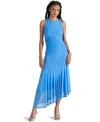 Steve Madden Laney Asymmetric Hem Dress In Indigo Blue