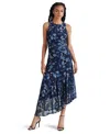 Steve Madden Laney Sleeveless Asymmetric Hem Dress In Indigo