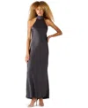 Steve Madden Women's Lara Satin Maxi Dress In Gray