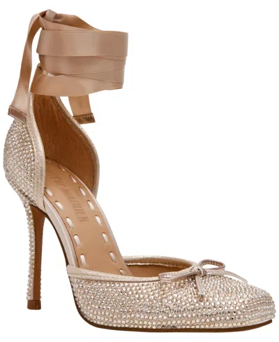 Steve Madden Women's Larina-r Lace-up High-heel Ballet Pumps In Gold