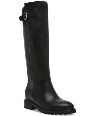 Steve Madden Women's Leary Tall Boots In Black Leather