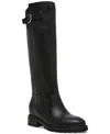 Steve Madden Women's Leary Wide-calf Tall Boots In Black Leather