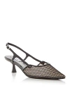 Steve Madden Legaci Womens Adjustable Mesh Slingback Heels In Black Multi