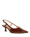 Steve Madden Legaci Kitten Heel Pointed Toe Pump In Brown Patent