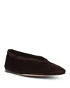 Steve Madden Leni Flat In Brown Suede